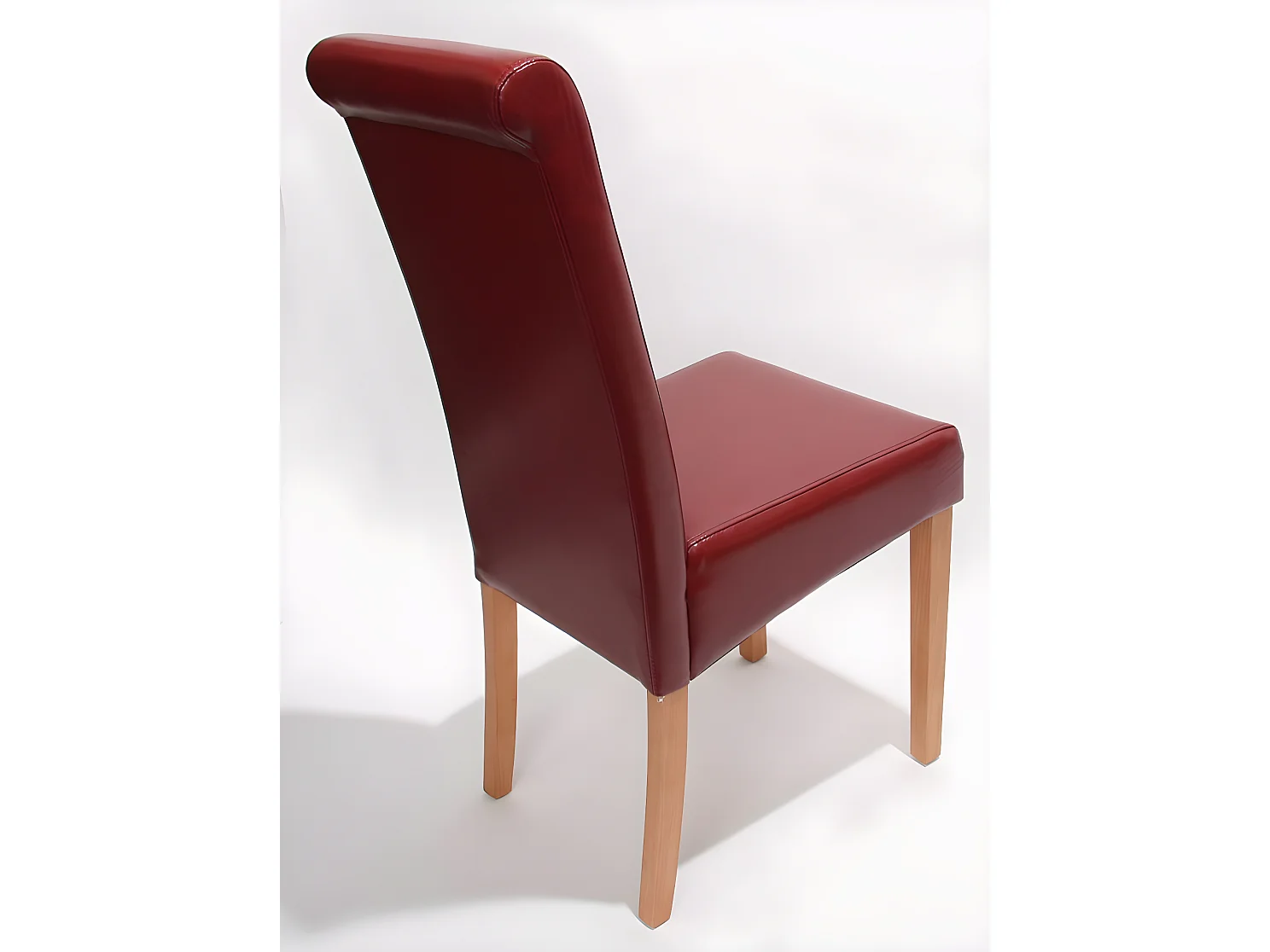 Chaise de salle à manger Lecce II (lot de 2),  rouge/pieds clairs