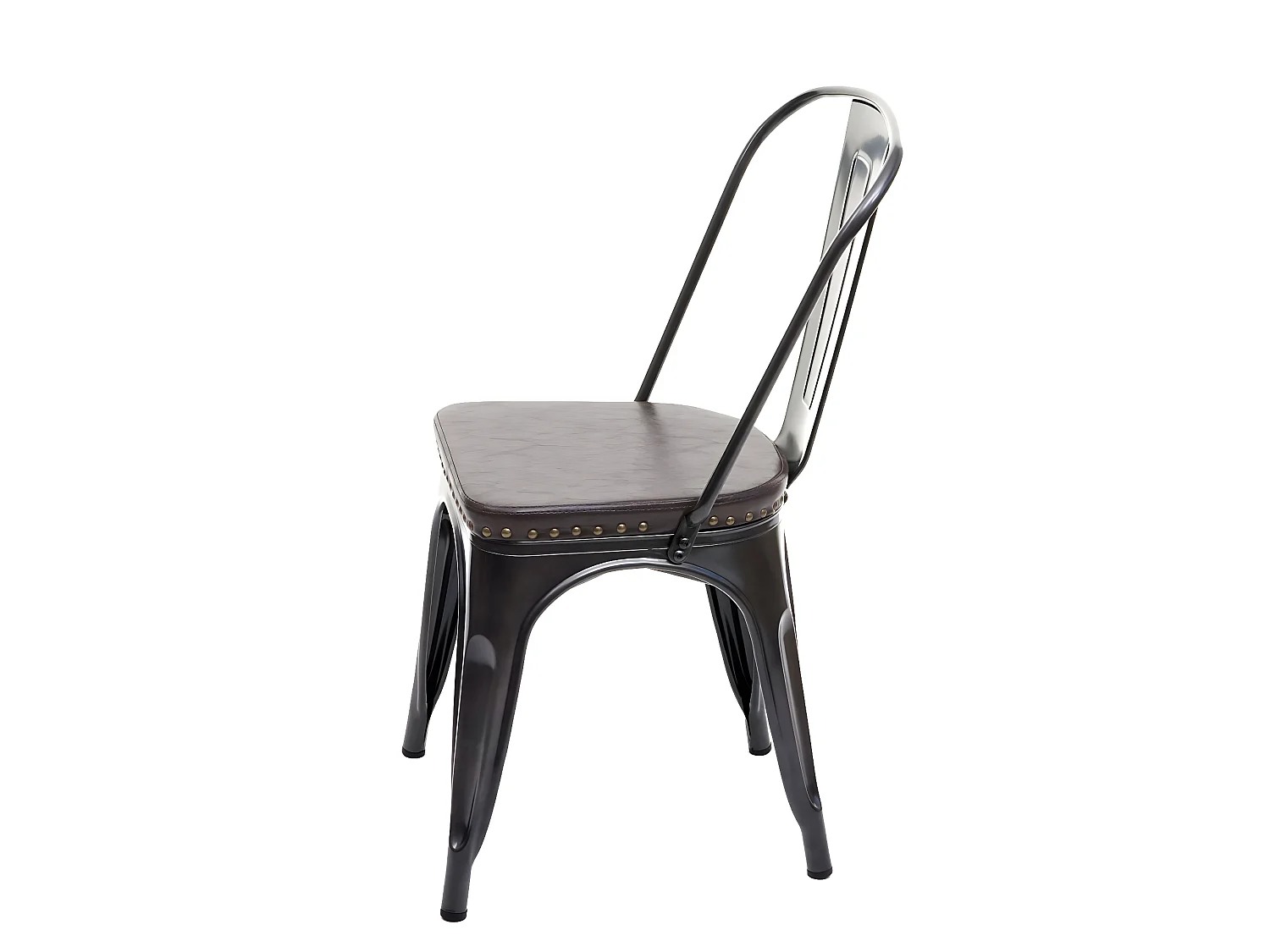 Chaise de salle à manger MCW-H10e (lot de 2),  noir-marron