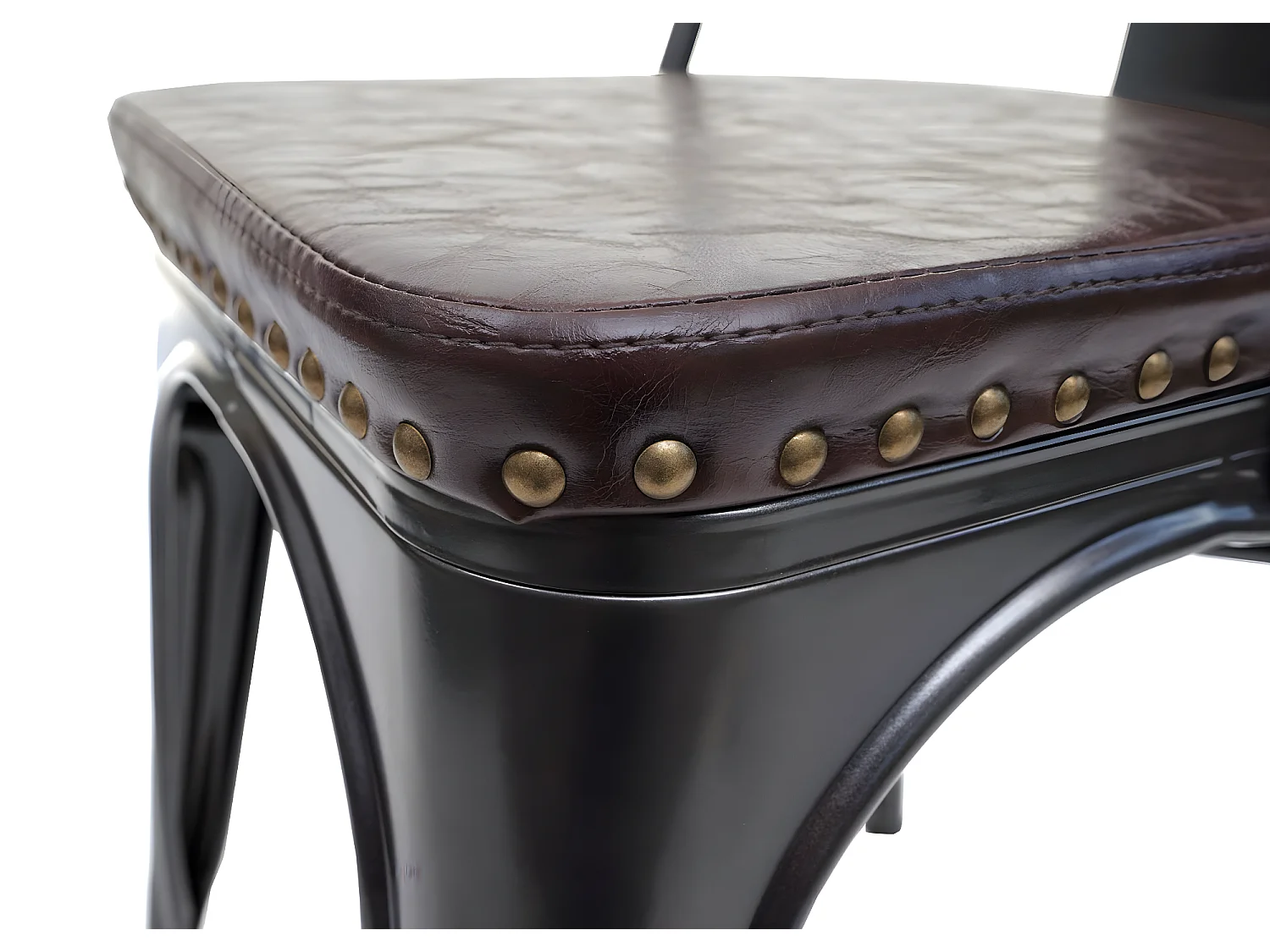 Chaise de salle à manger MCW-H10e (lot de 2),  noir-marron