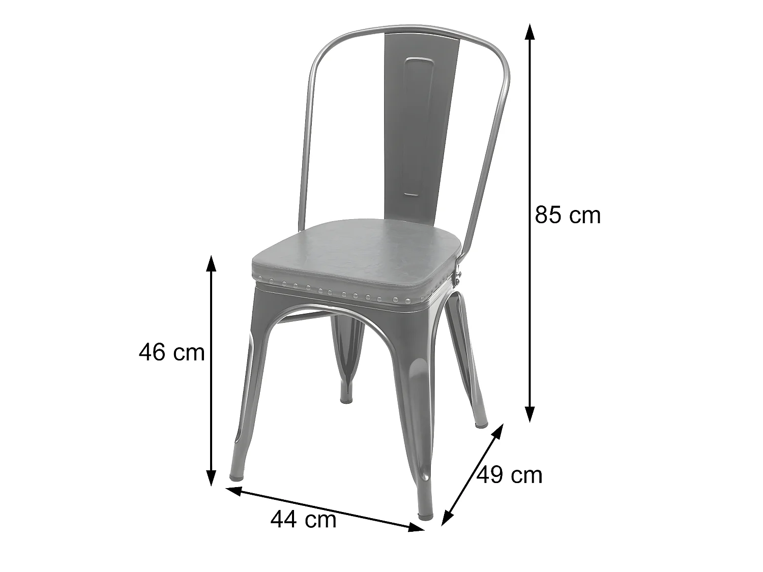 Chaise de salle à manger MCW-H10e (lot de 2),  noir-marron