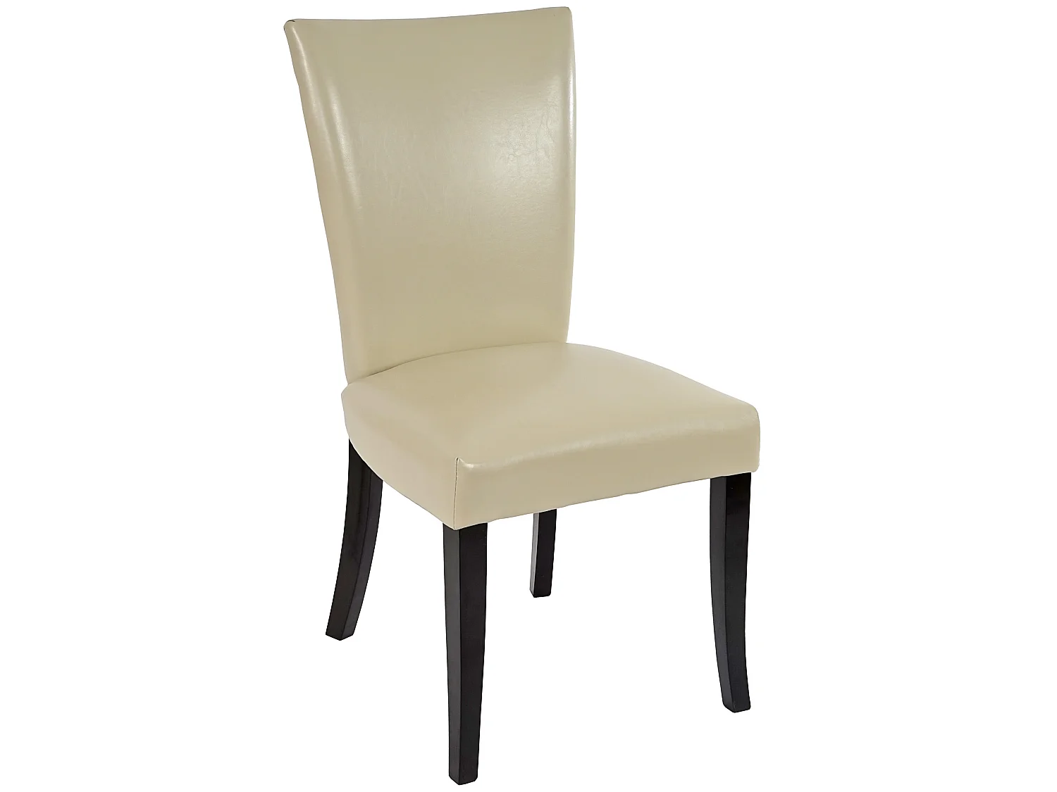 Set 6x sedie retrò eleganti Chesterfield ecopelle sala pranzo 62x50x93cm avorio piedi scuri