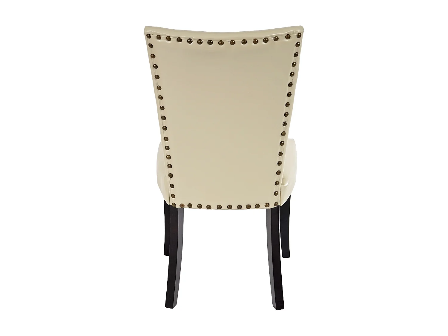 Chaise de salle à manger Edinburgh (lot de 6),  similicuir crème, pieds foncés