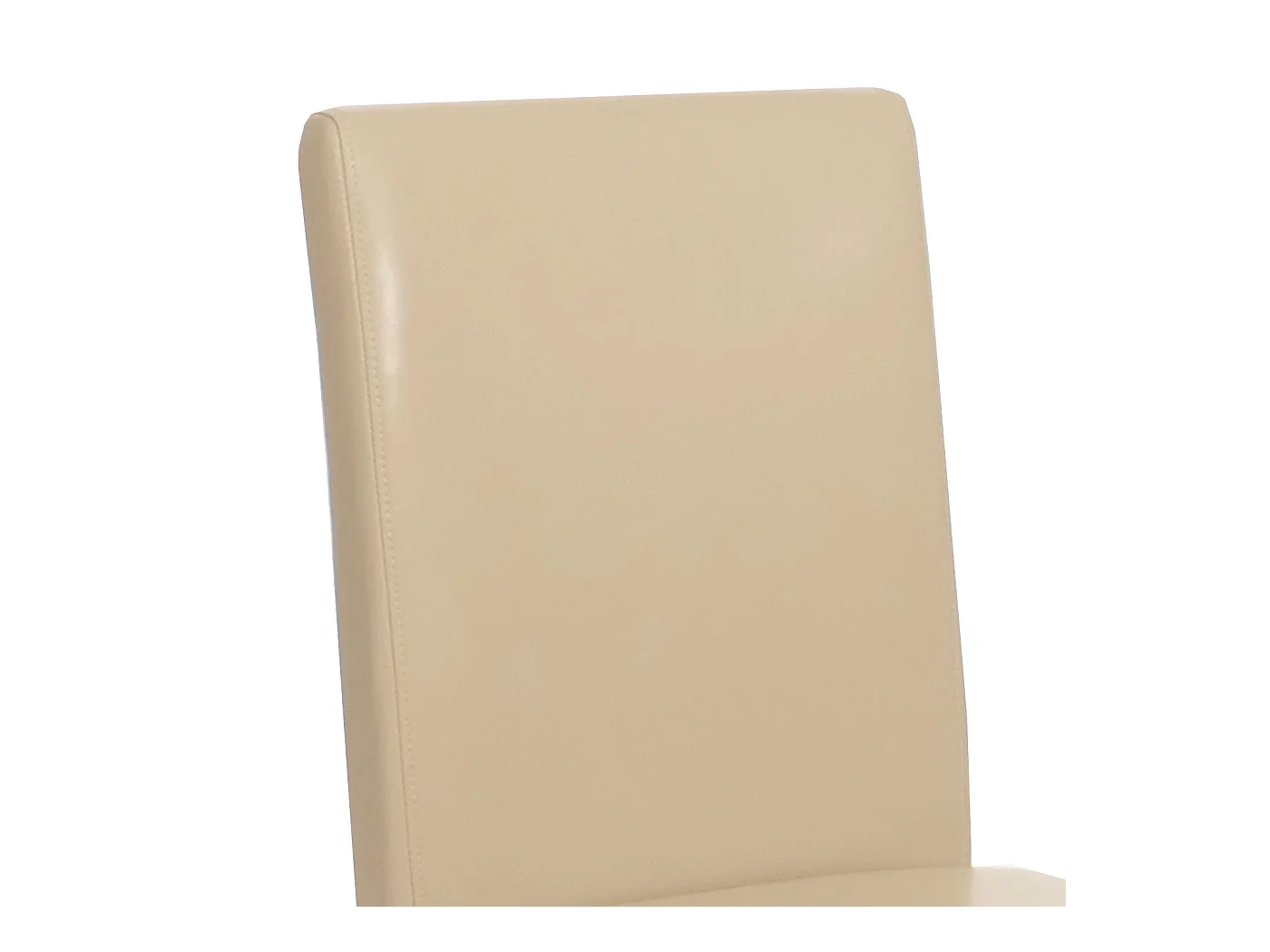 Silla de comedor Littau (juego de 6),  cuero, crema, patas oscuras