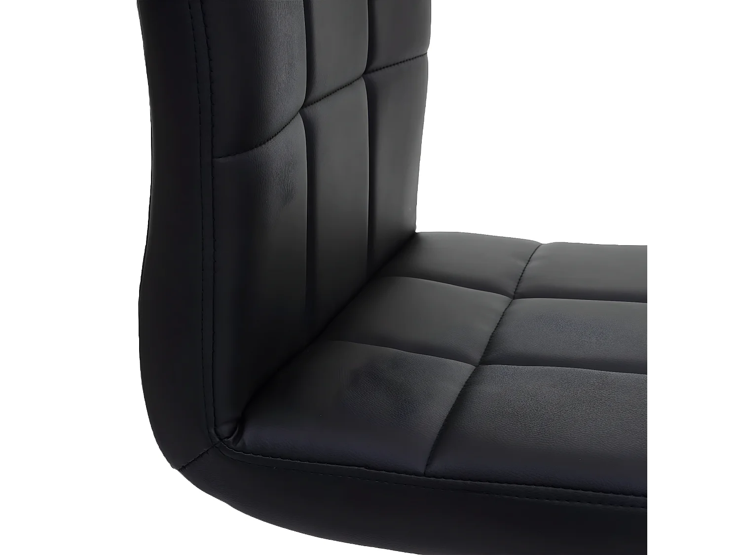 Eetkamerstoel Cadiz II (set van 2),  kunstleer zwart, voet zwart