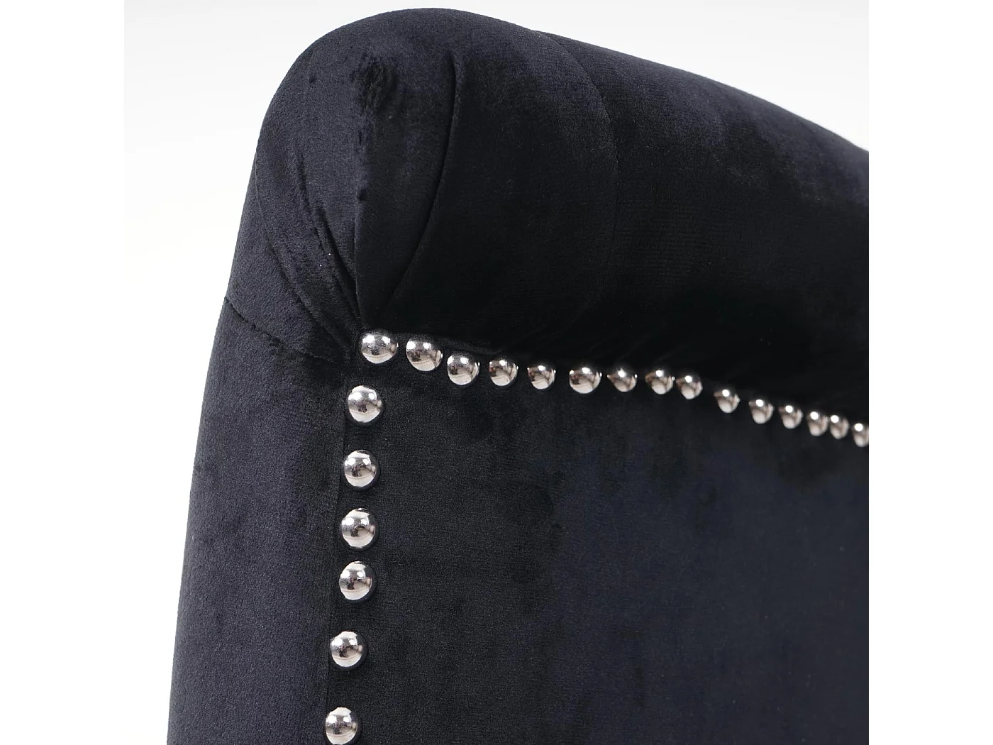 Krzesło do jadalni MCW-D22 (zestaw 2 sztuk),  czarny, nogi w kolorze złotym