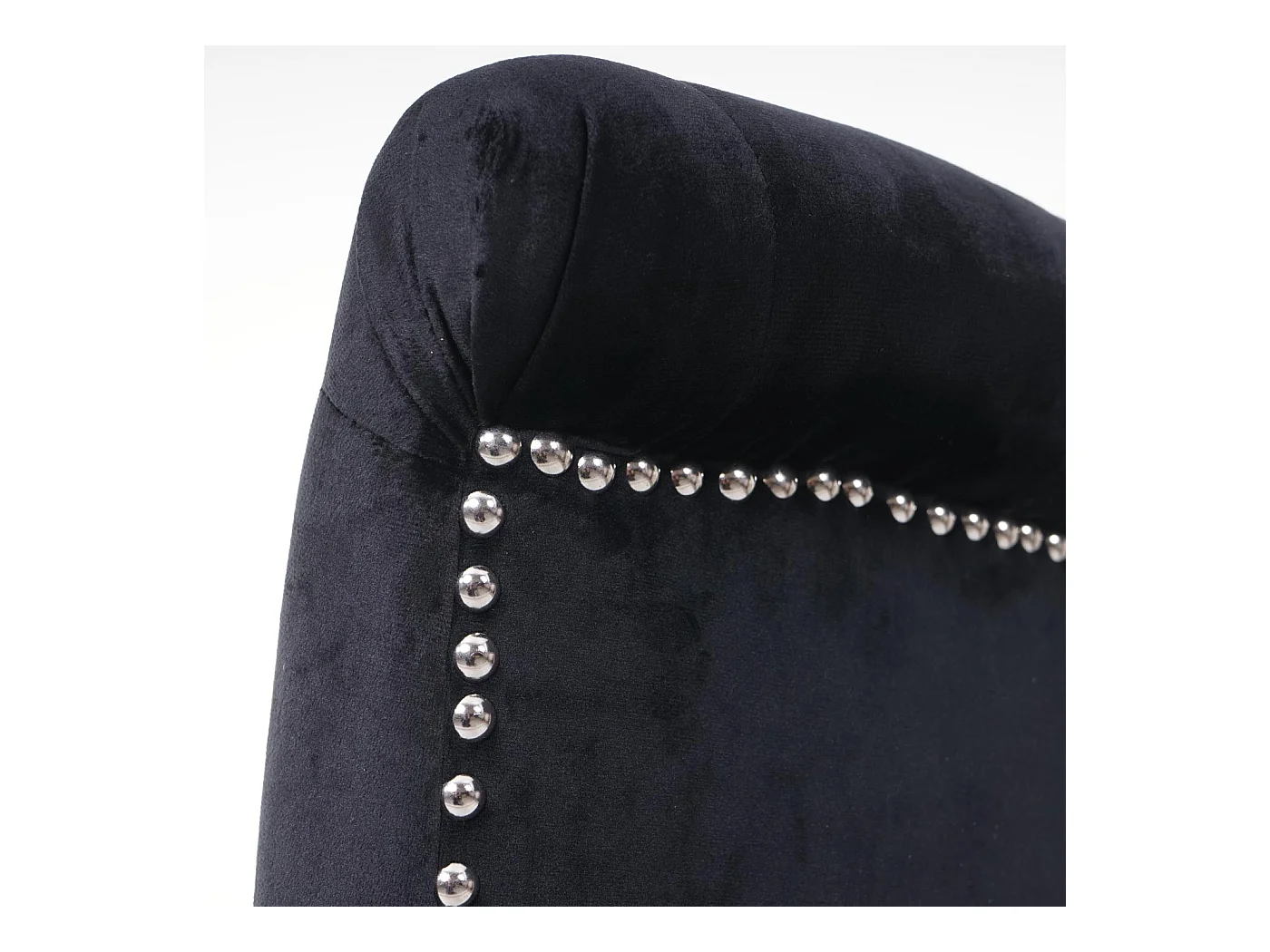 Eetkamerstoel MCW-D22 (set van 2),  zwart, goudkleurige poten