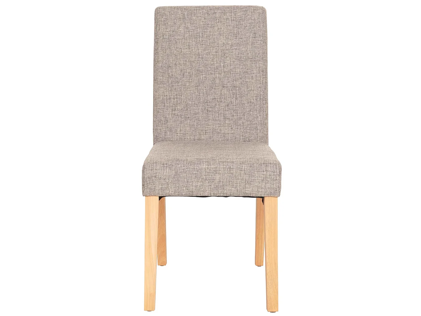 Krzesło do jadalni Littau (zestaw 6 sztuk),  tekstylny, szary, jasne nogi