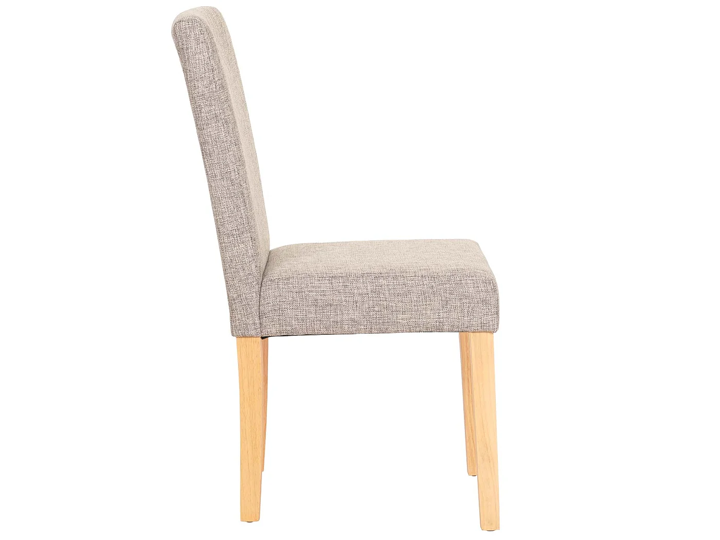 Krzesło do jadalni Littau (zestaw 6 sztuk),  tekstylny, szary, jasne nogi