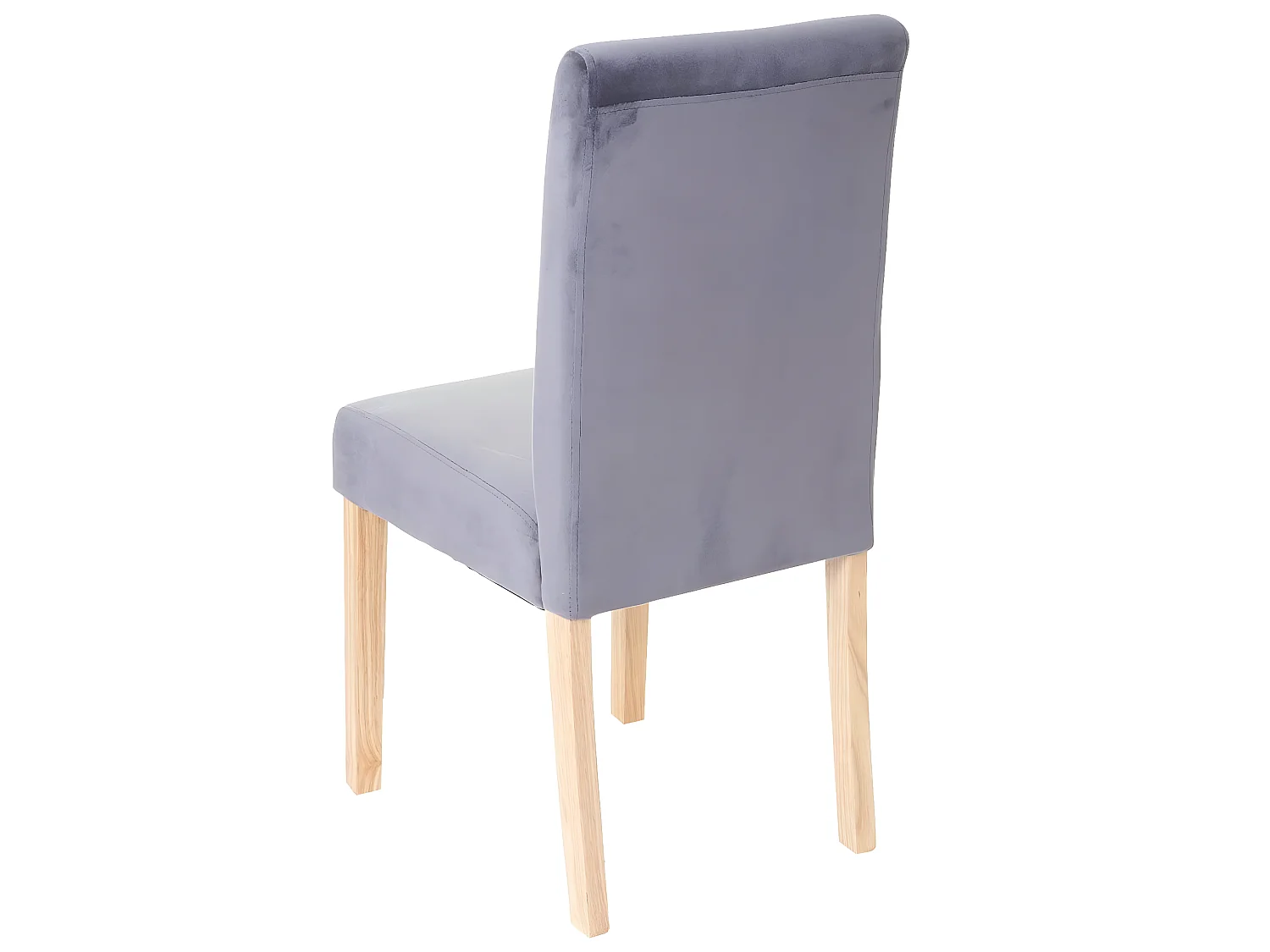 Set 4x sedie Littau velluto soggiorno cucina sala da pranzo 43x56x90cm grigio piedi chiari