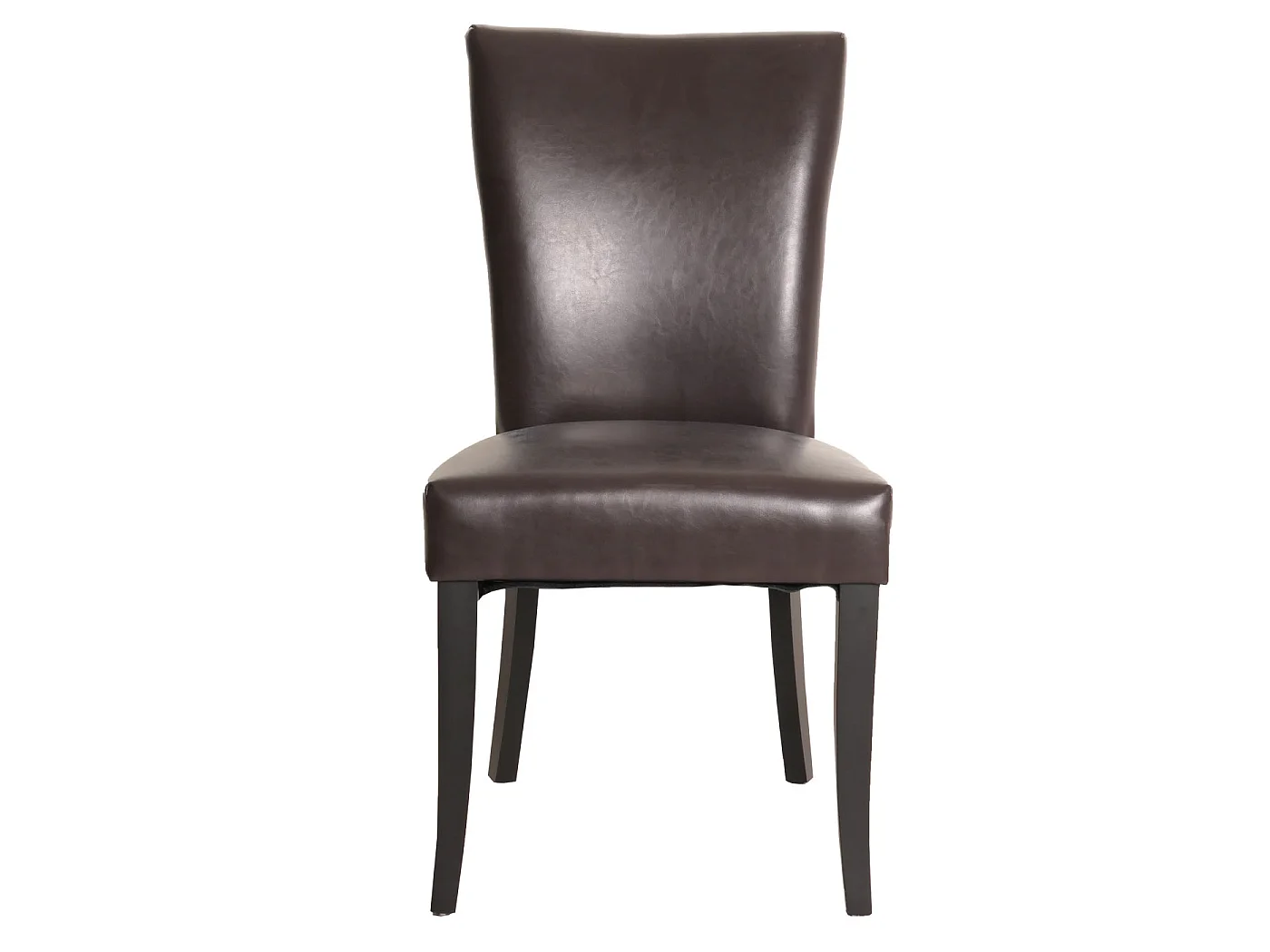 Esszimmerstuhl Edinburgh (2er-Set), Kunstleder, braun, dunkle Beine