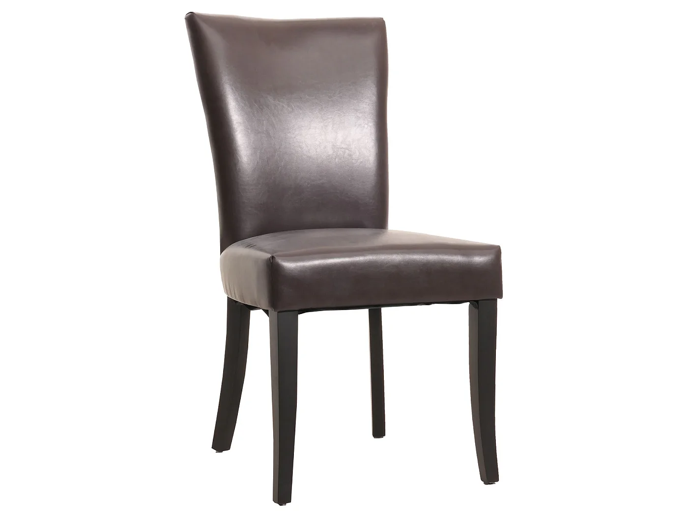 Esszimmerstuhl Edinburgh (2er-Set), Kunstleder, braun, dunkle Beine