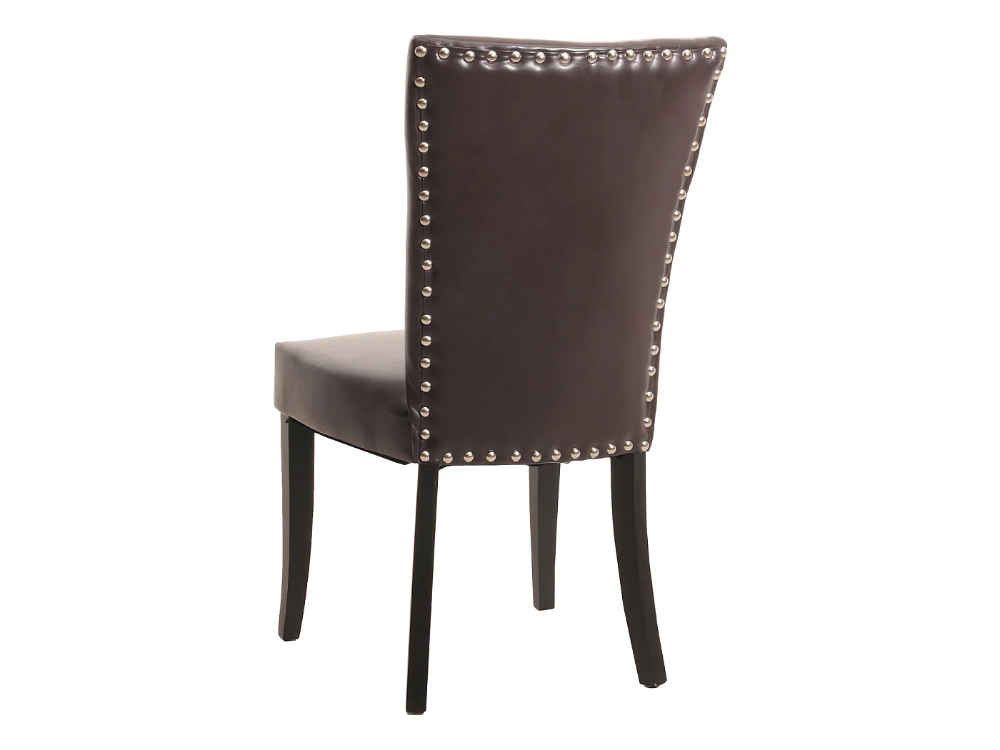 Esszimmerstuhl Edinburgh (2er-Set), Kunstleder, braun, dunkle Beine