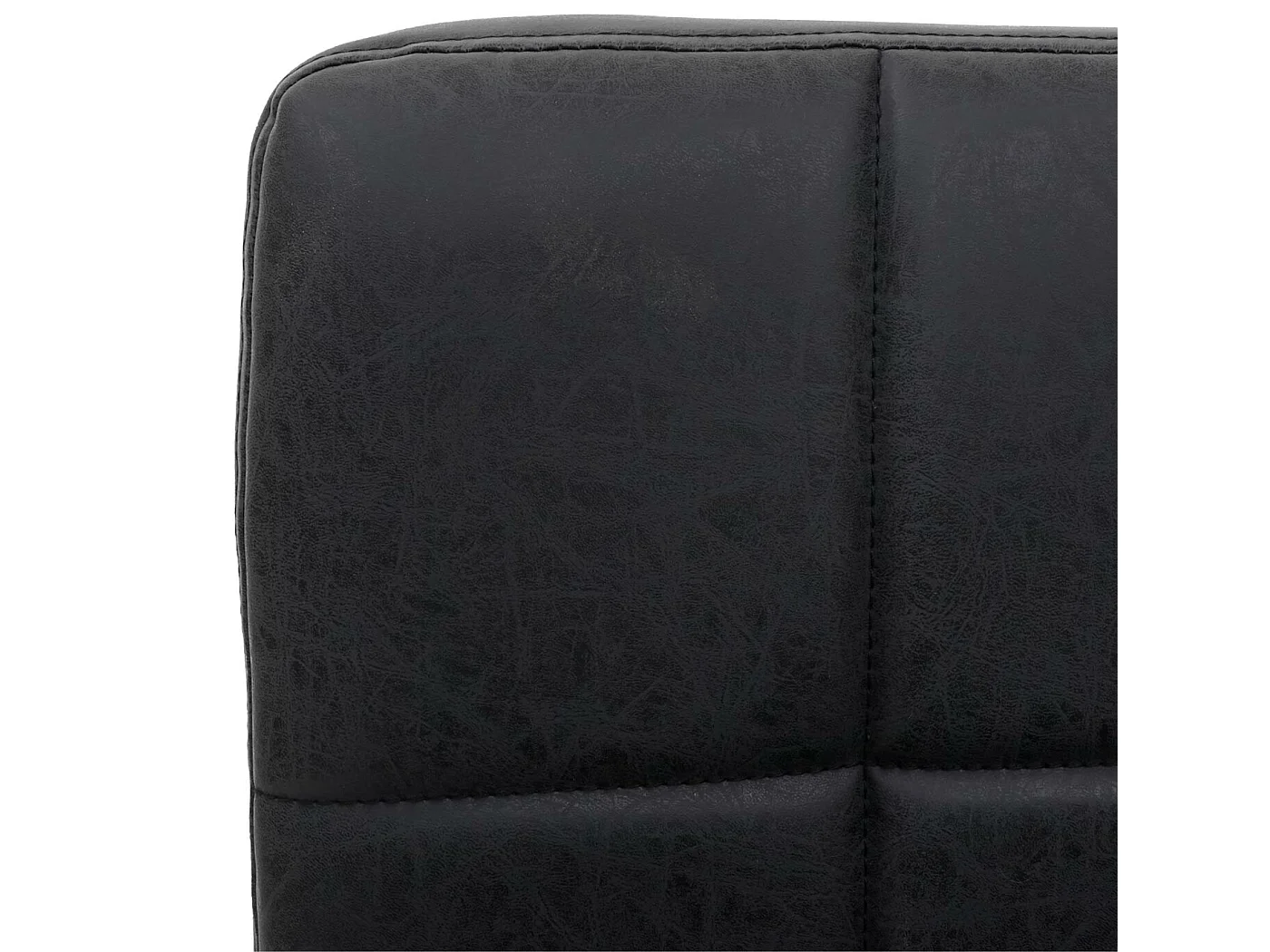 Krzesło do jadalni Cadiz II (zestaw 2 sztuk),  imitacja skóry, ciemnoszary, czarna podstawa