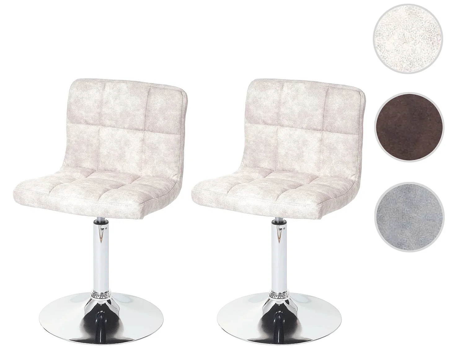 Chaise de salle à mangerCadiz (lot de 2),  vintage gris clair