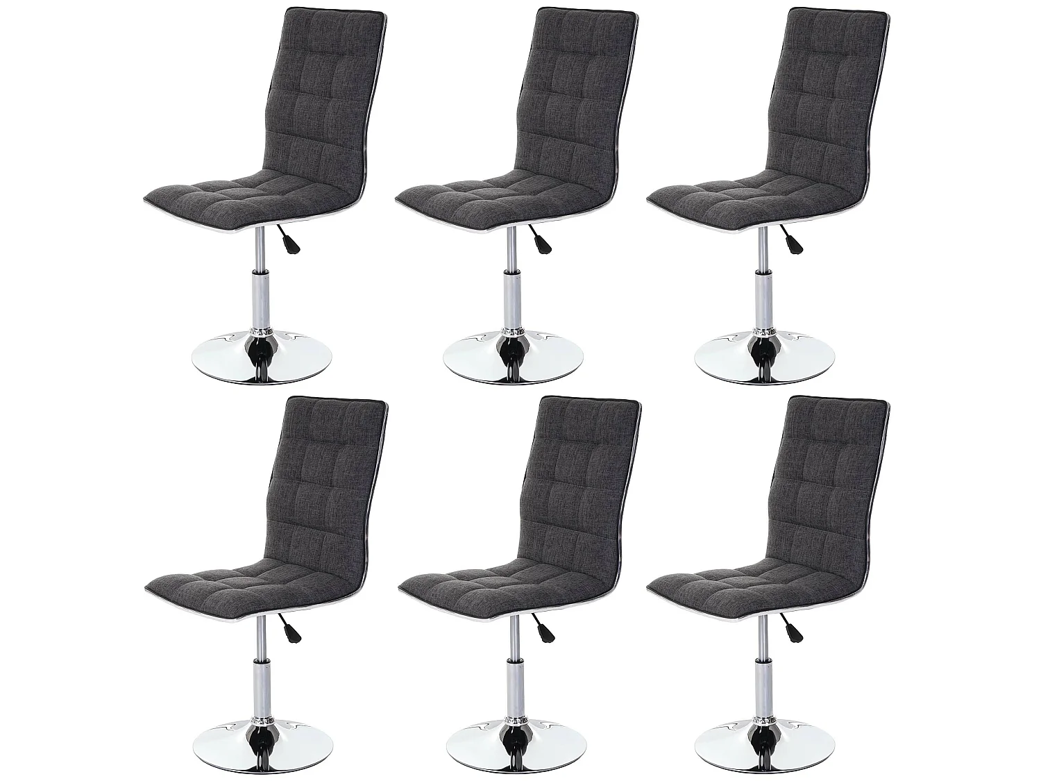 Chaise de salle à manger MCW-C41 (lot de 6),  gris clair