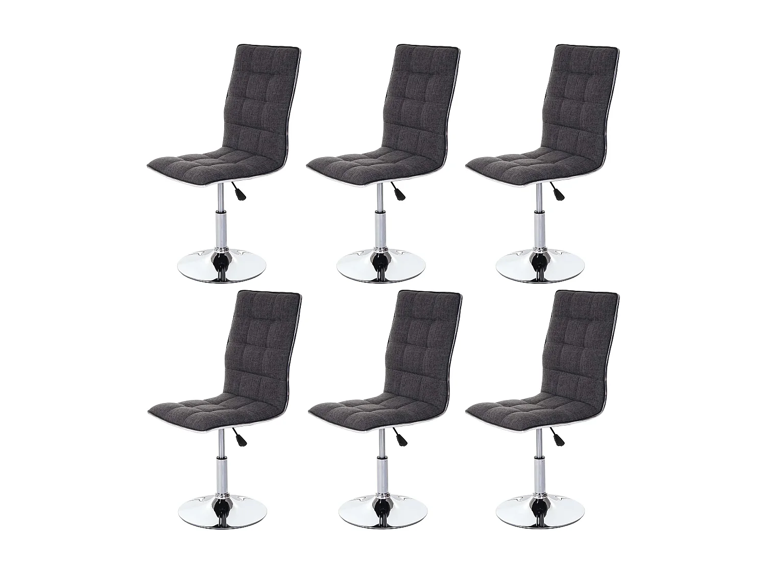 Krzesło do jadalni MCW-C41 (zestaw 6 sztuk),  szare