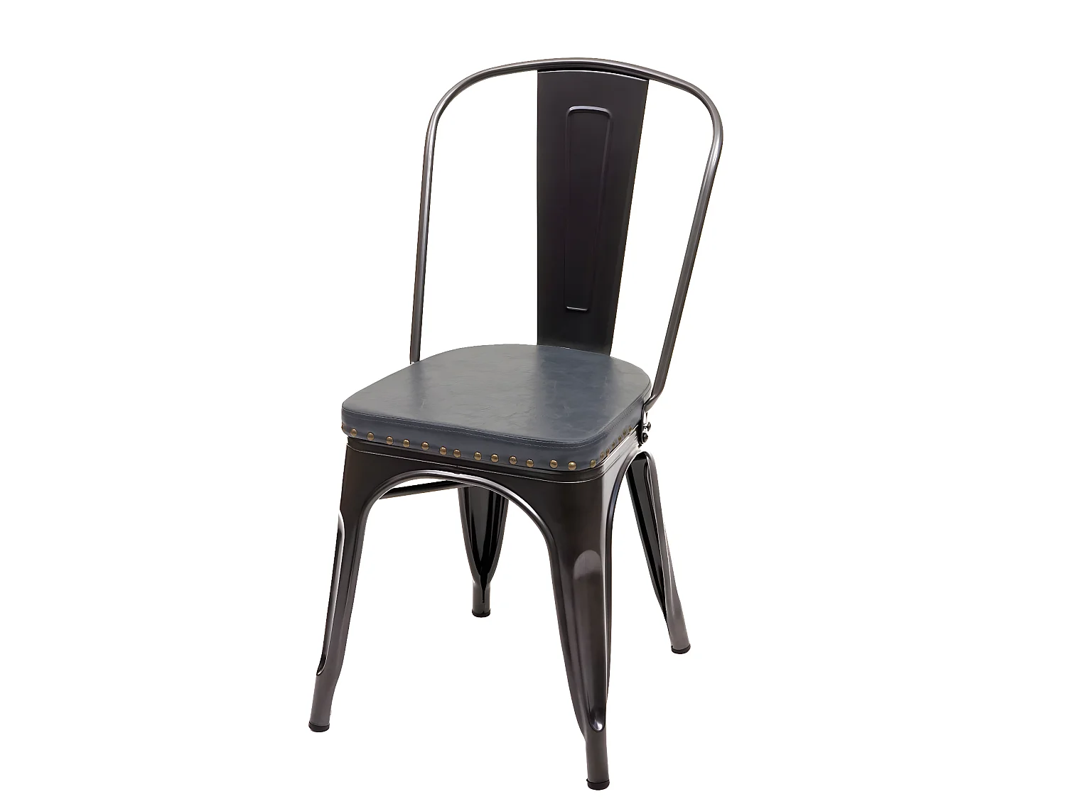 Chaise de salle à manger MCW-H10e (lot de 2),  noir-gris