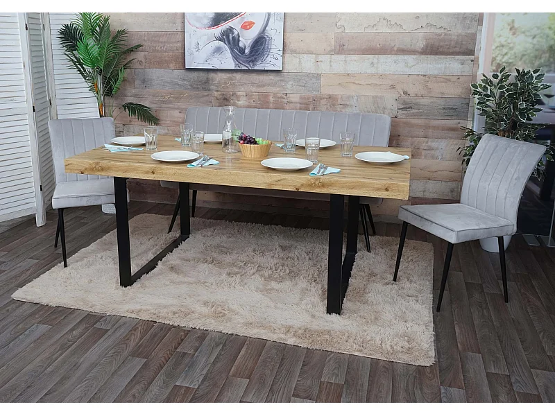 Esszimmer-Set MCW-K16 (3-teilig), Hellgrau