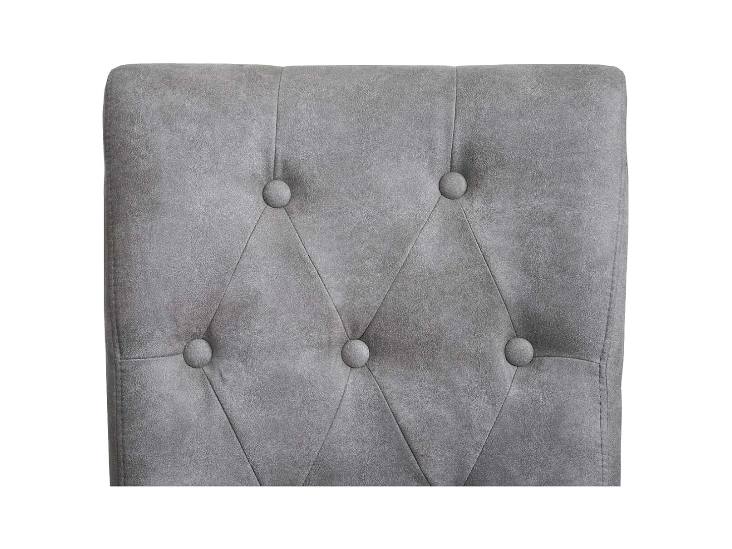 Chesterfield II eetkamerstoel (set van 6),  stof/textiel lichtgrijs, lichte poten