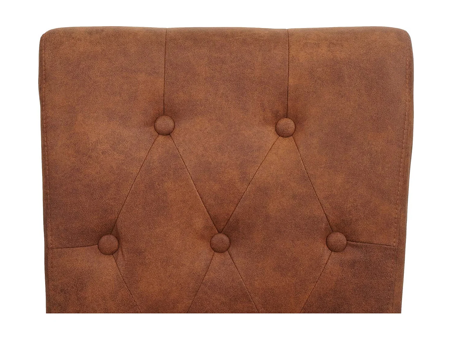 Eetkamerstoel Chesterfield 2 (set van 6),  imitatiesuède, donkere poten