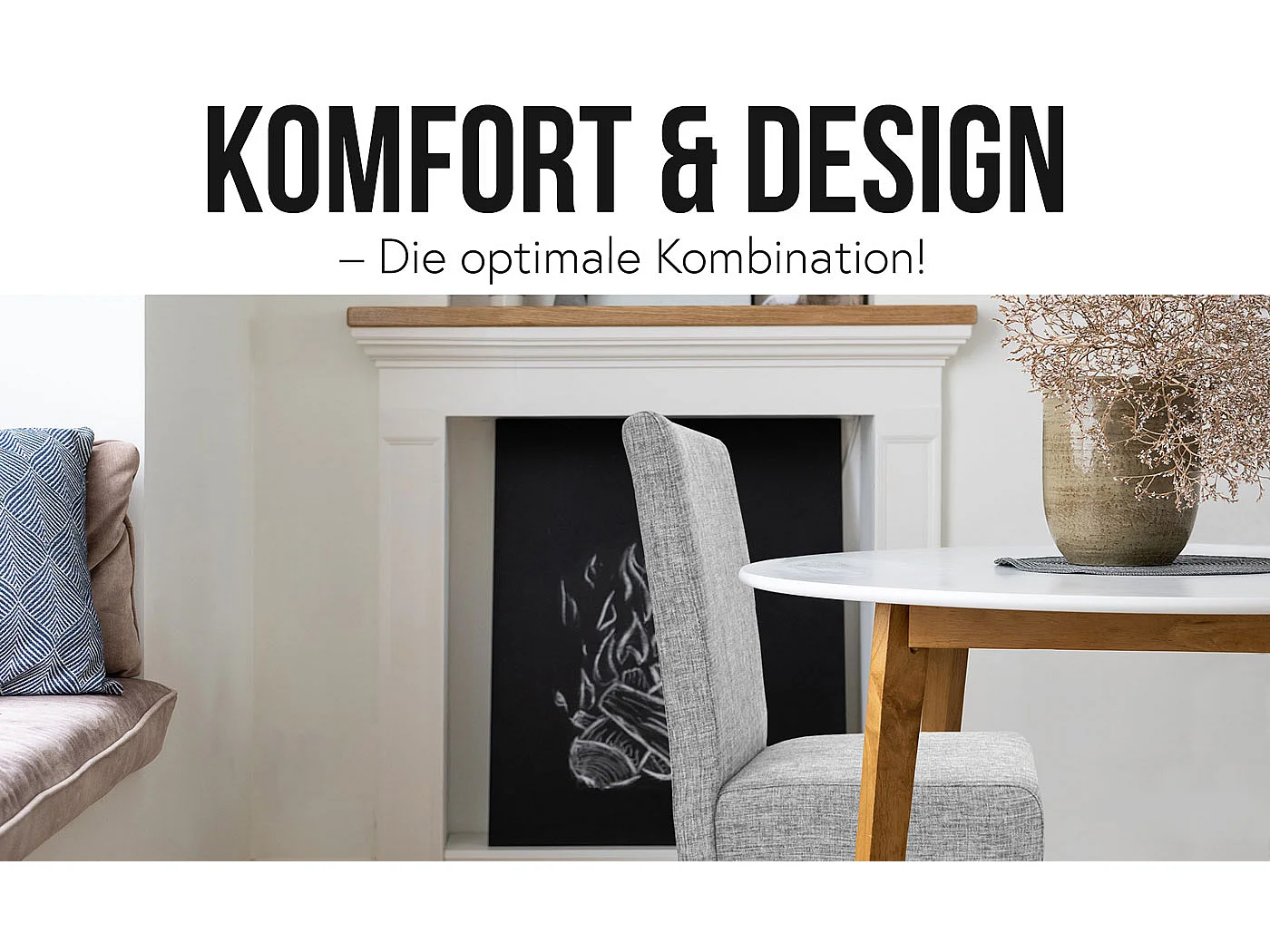 Chaise de salle à manger Littau Schrift (lot de 4),  tissu gris, pieds foncés