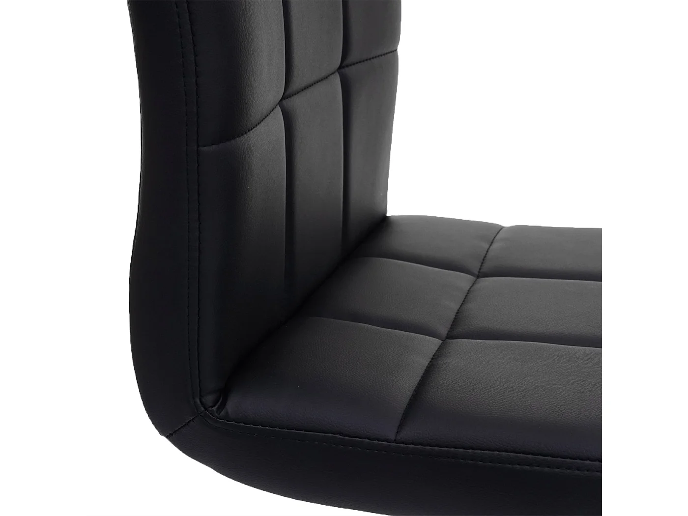 Chaise de salle à manger Cadiz II (lot de 6),  similicuir noir, pied noir