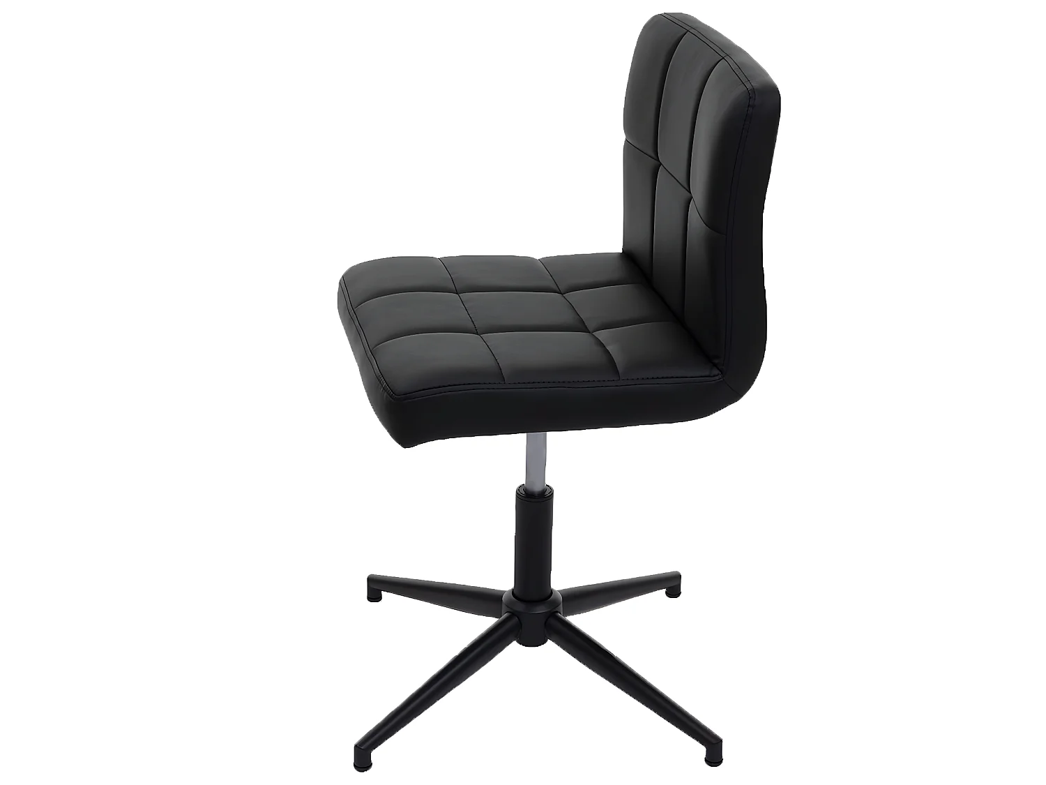 Chaise de salle à manger Cadiz II (lot de 6),  similicuir noir, pied noir