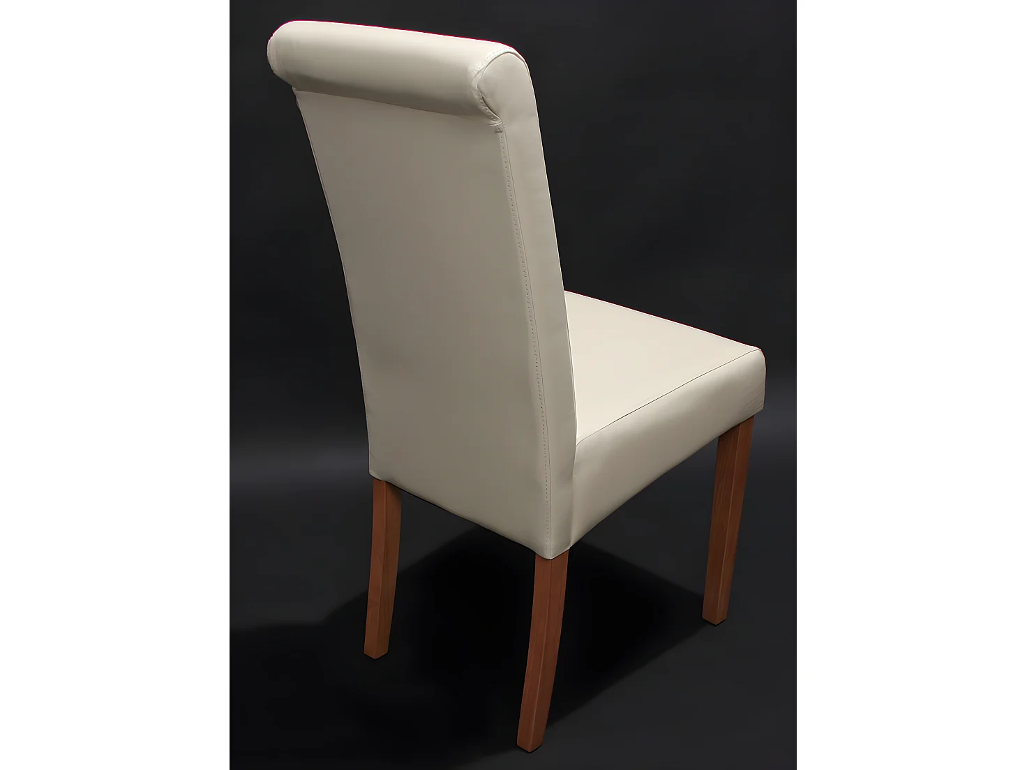 Silla de comedor Lecce II (set de 2),  crema, patas claras