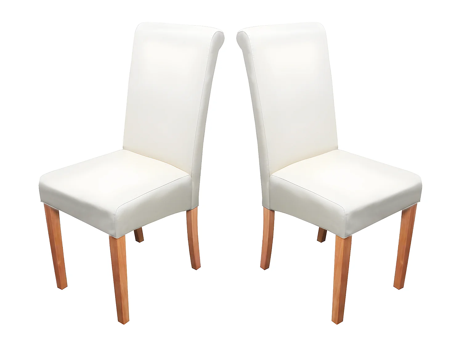 Chaise de salle à manger Lecce II (lot de 2),  crème/pieds clairs