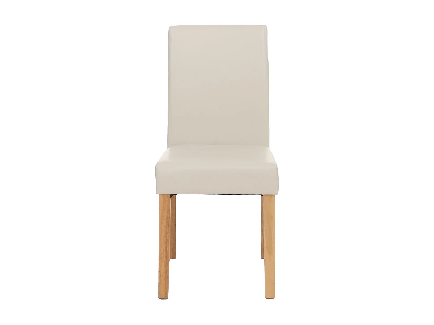 Eetkamerstoel Littau (set van 4),  leer, witte lichtgekleurde poten