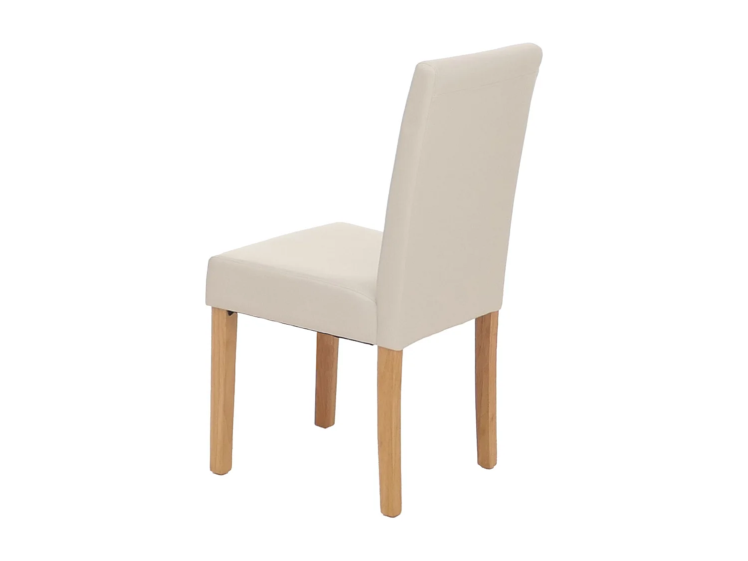 Eetkamerstoel Littau (set van 4),  leer, witte lichtgekleurde poten