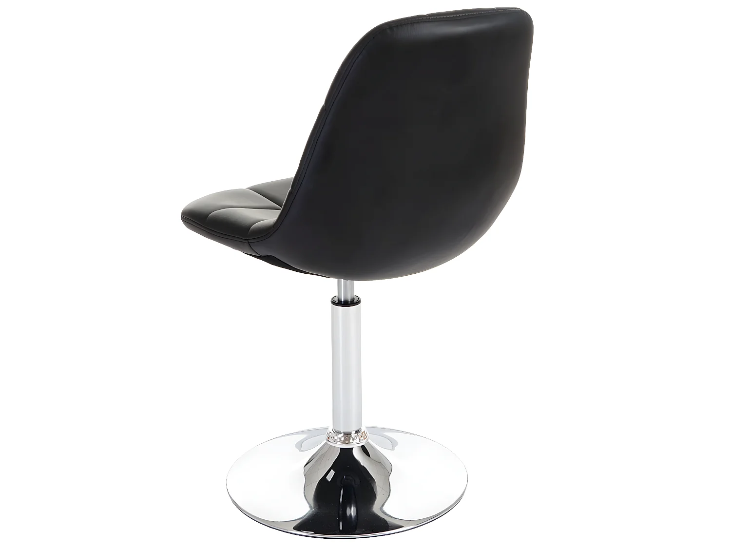 Krzesło do jadalni MCW-A60 (zestaw 6 sztuk),  sztuczna skóra, czarny