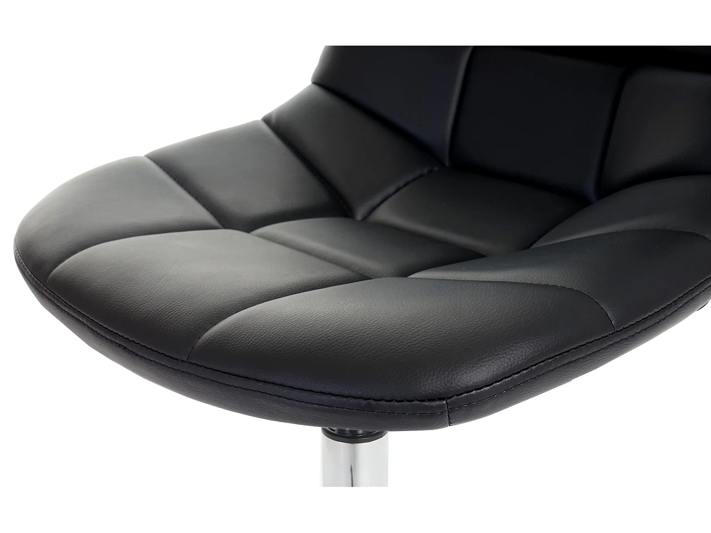 Silla de comedor MCW-A60 (juego de 6),  piel sintética negra