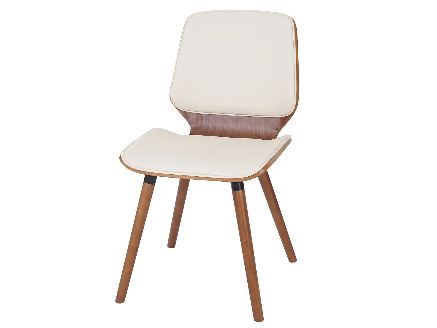 Silla de comedor MCW-B16 (juego de 6),  piel artificial crema