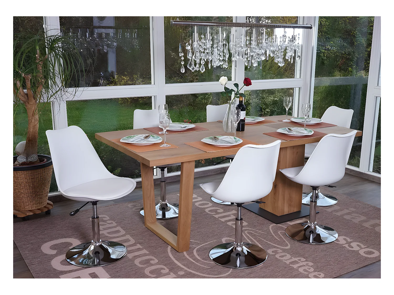 Chaise de salle à manger Vaasa T501 (lot de 6),  blanc