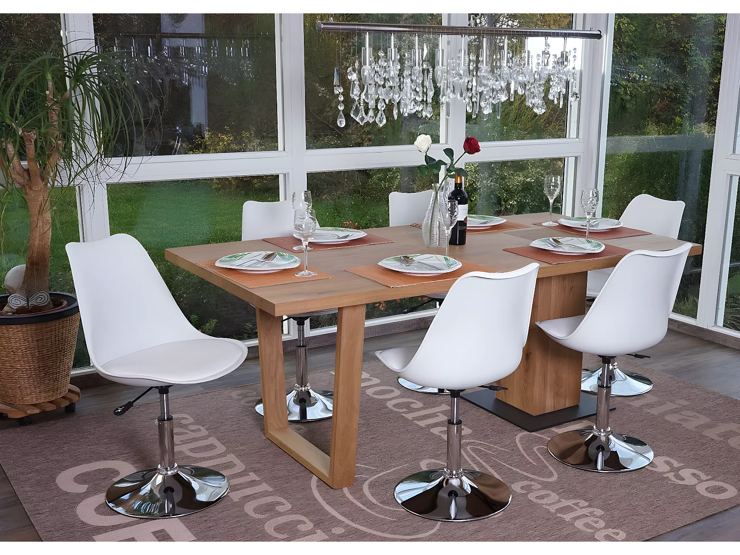 Chaise de salle à manger Vaasa T501 (lot de 6),  blanc