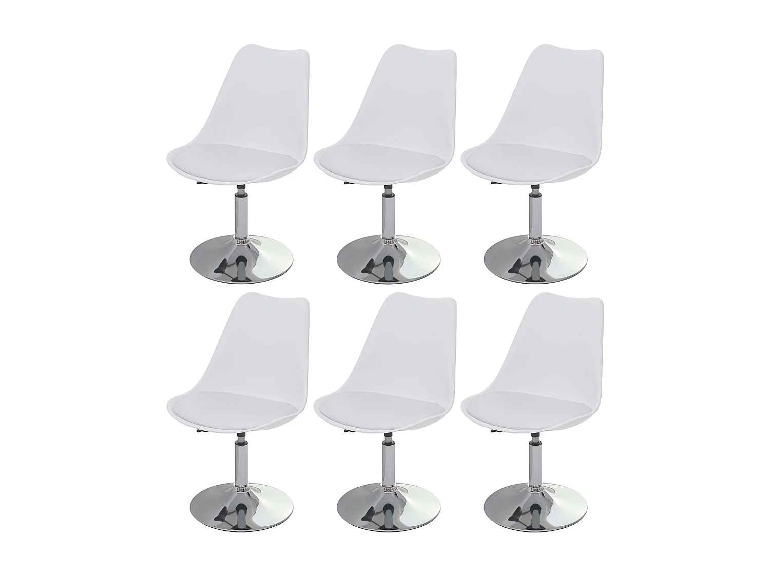 Chaise de salle à manger Vaasa T501 (lot de 6),  blanc