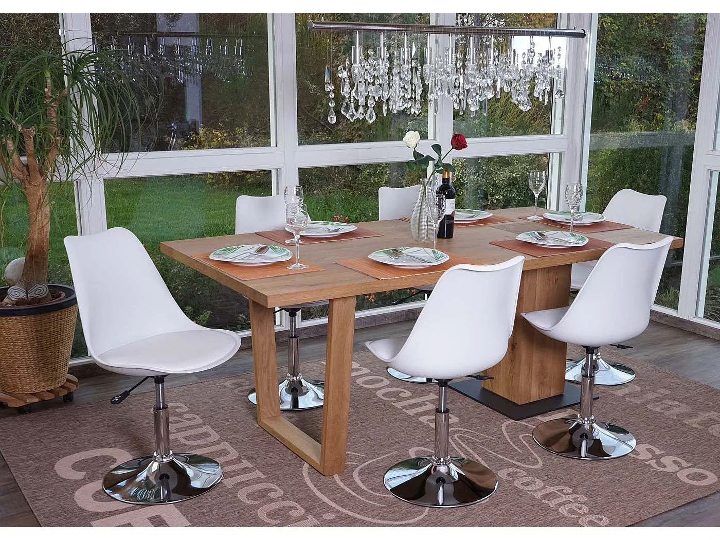 Chaise de salle à manger Vaasa T501 (lot de 6),  blanc