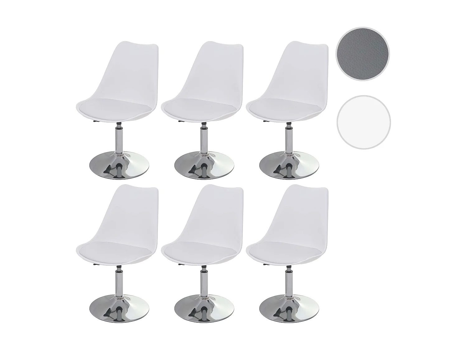 Chaise de salle à manger Vaasa T501 (lot de 6),  blanc