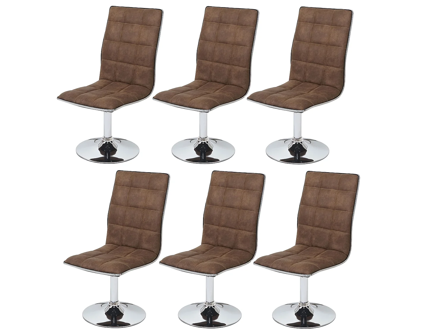 Chaise de salle à manger MCW-C41 (lot de 6),  vintage marron