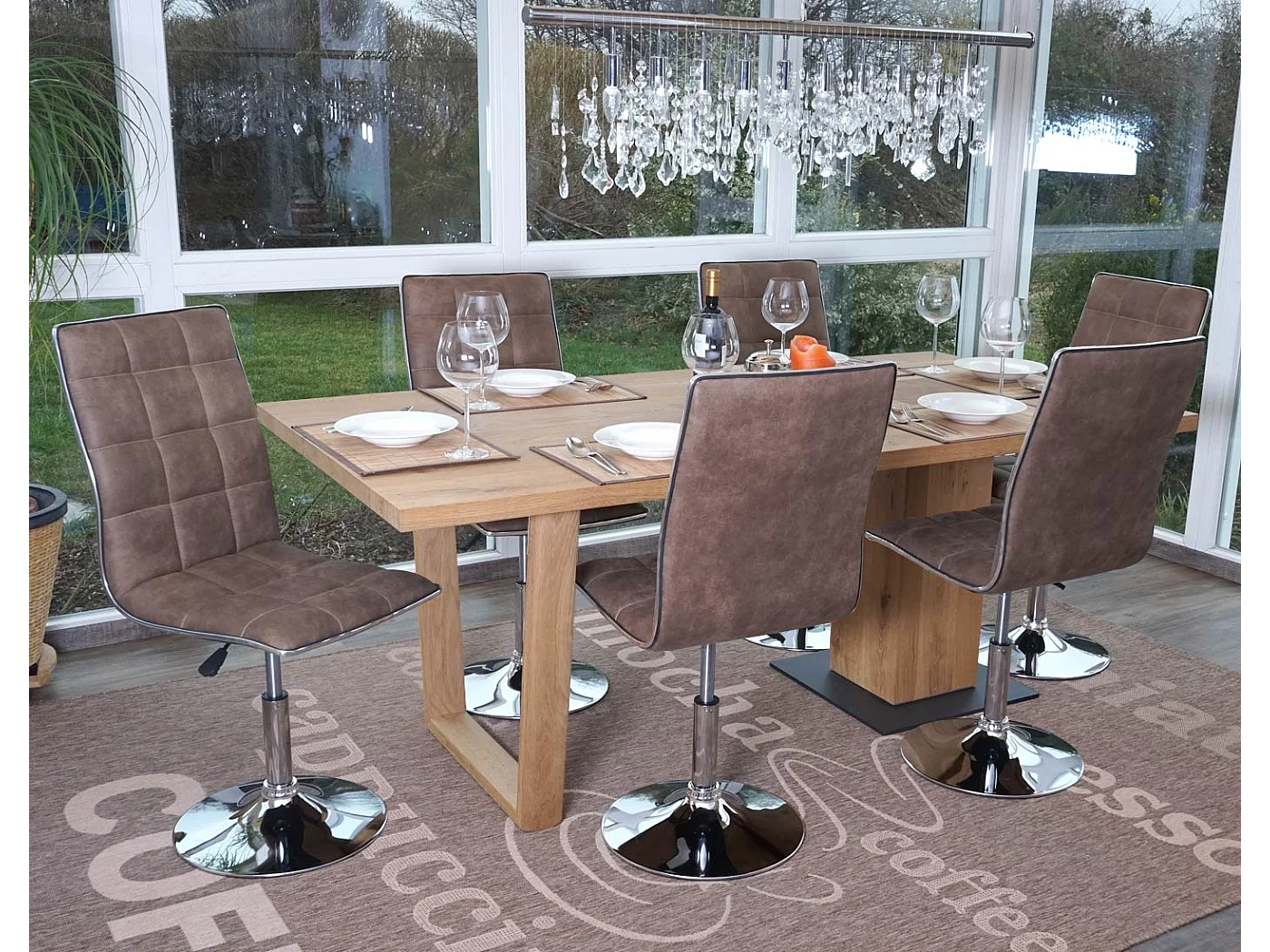 Chaise de salle à manger MCW-C41 (lot de 6),  vintage marron