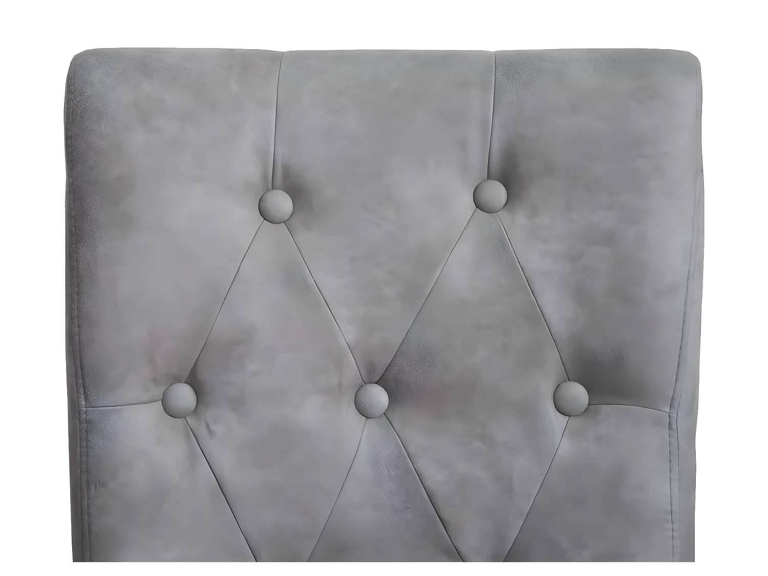 Chesterfield II eetkamerstoel (set van 2),  stof/textiel lichtgrijs, lichte poten