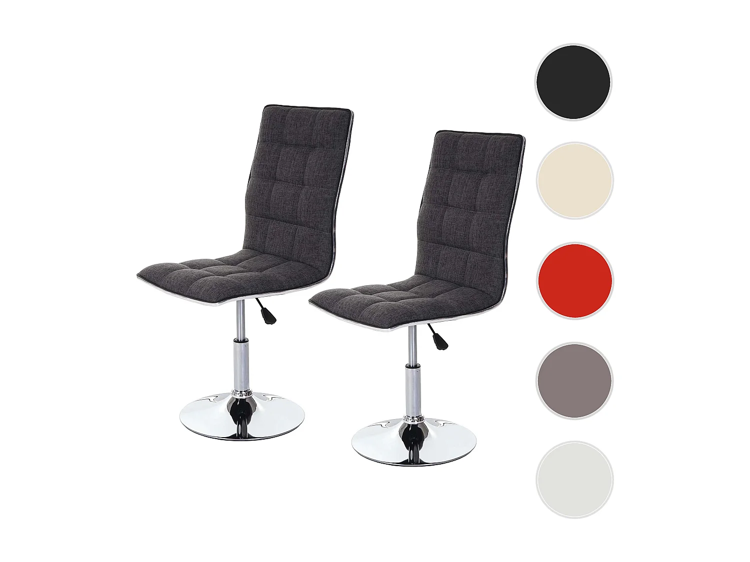 Eetkamerstoel MCW-C41 (set van 2),  grijs