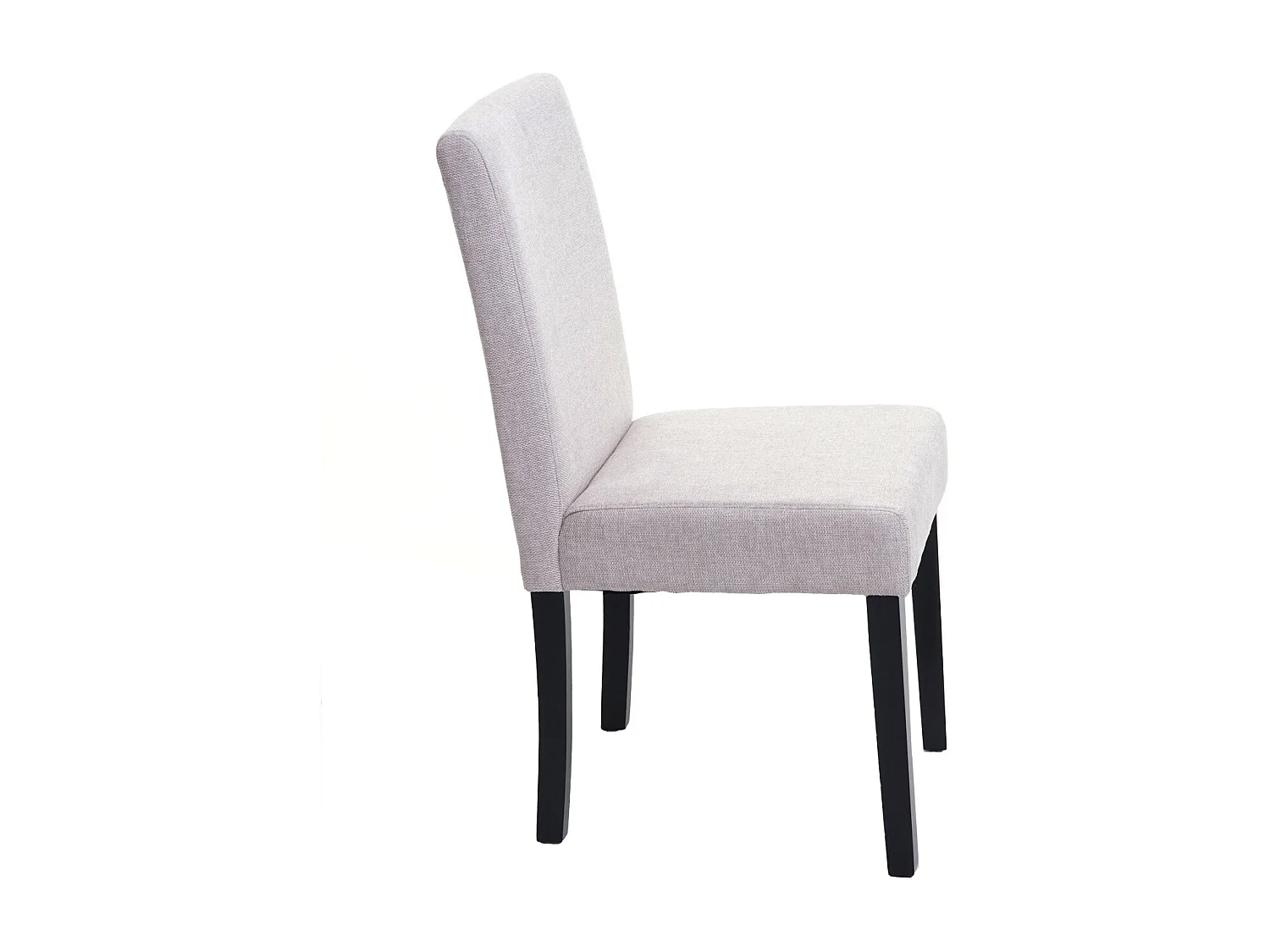 Set 6x sedie Littau tessuto soggiorno cucina sala da pranzo 43x56x90cm avorio beige piedi scuri