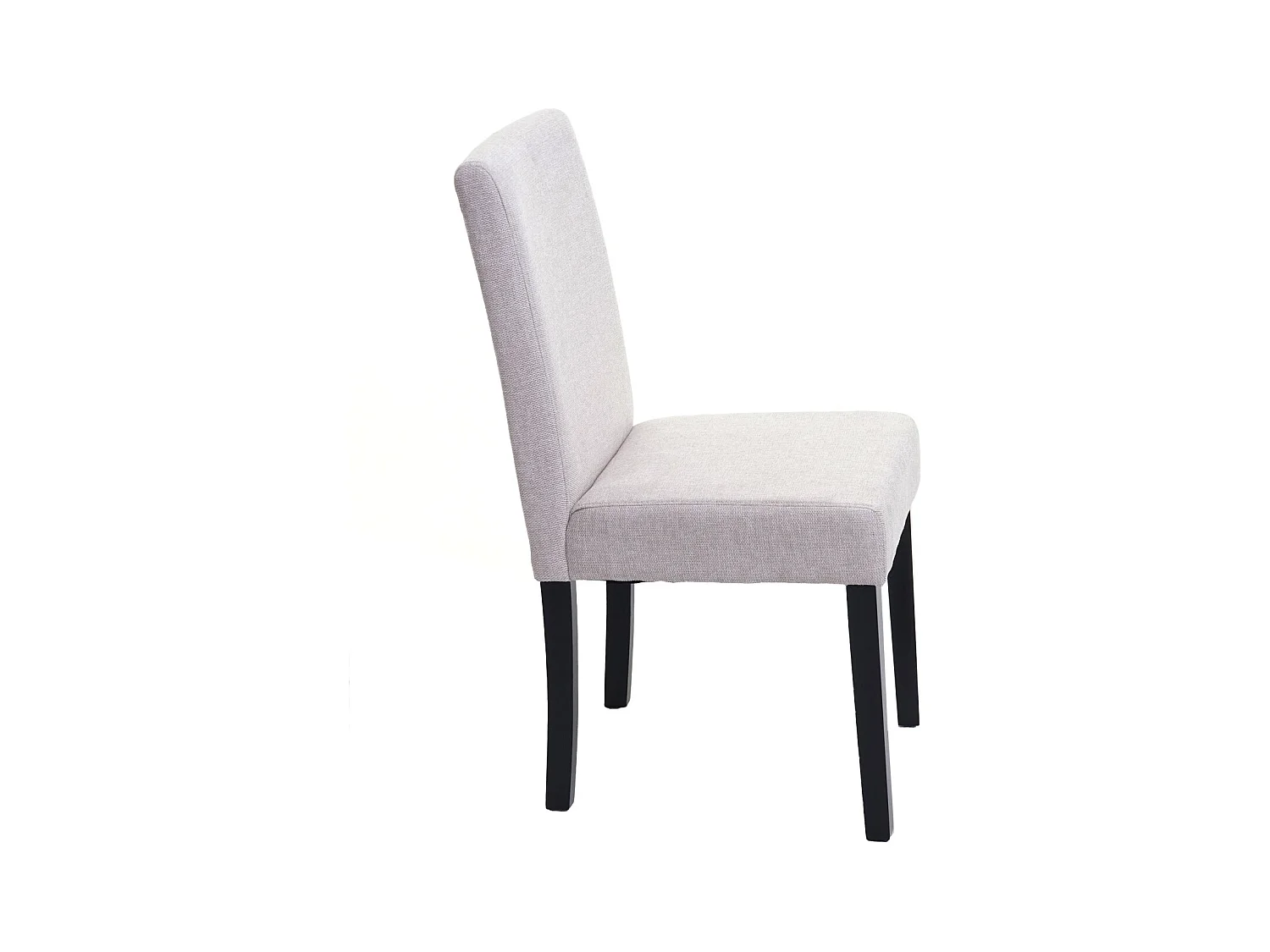 Chaise de salle à manger Littau (lot de 6),  textile, crème-beige, pieds foncés