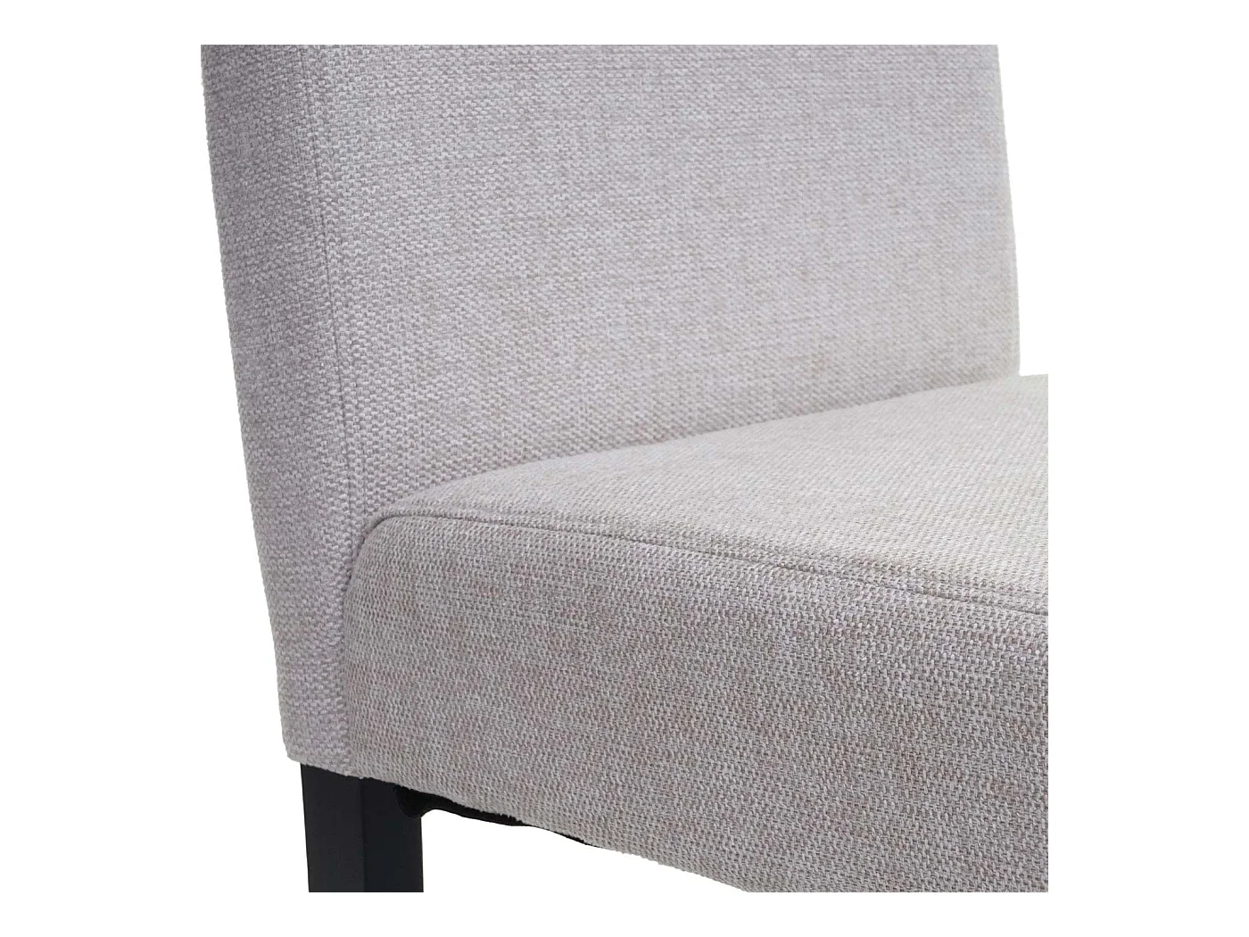 Chaise de salle à manger Littau (lot de 6),  textile, crème-beige, pieds foncés