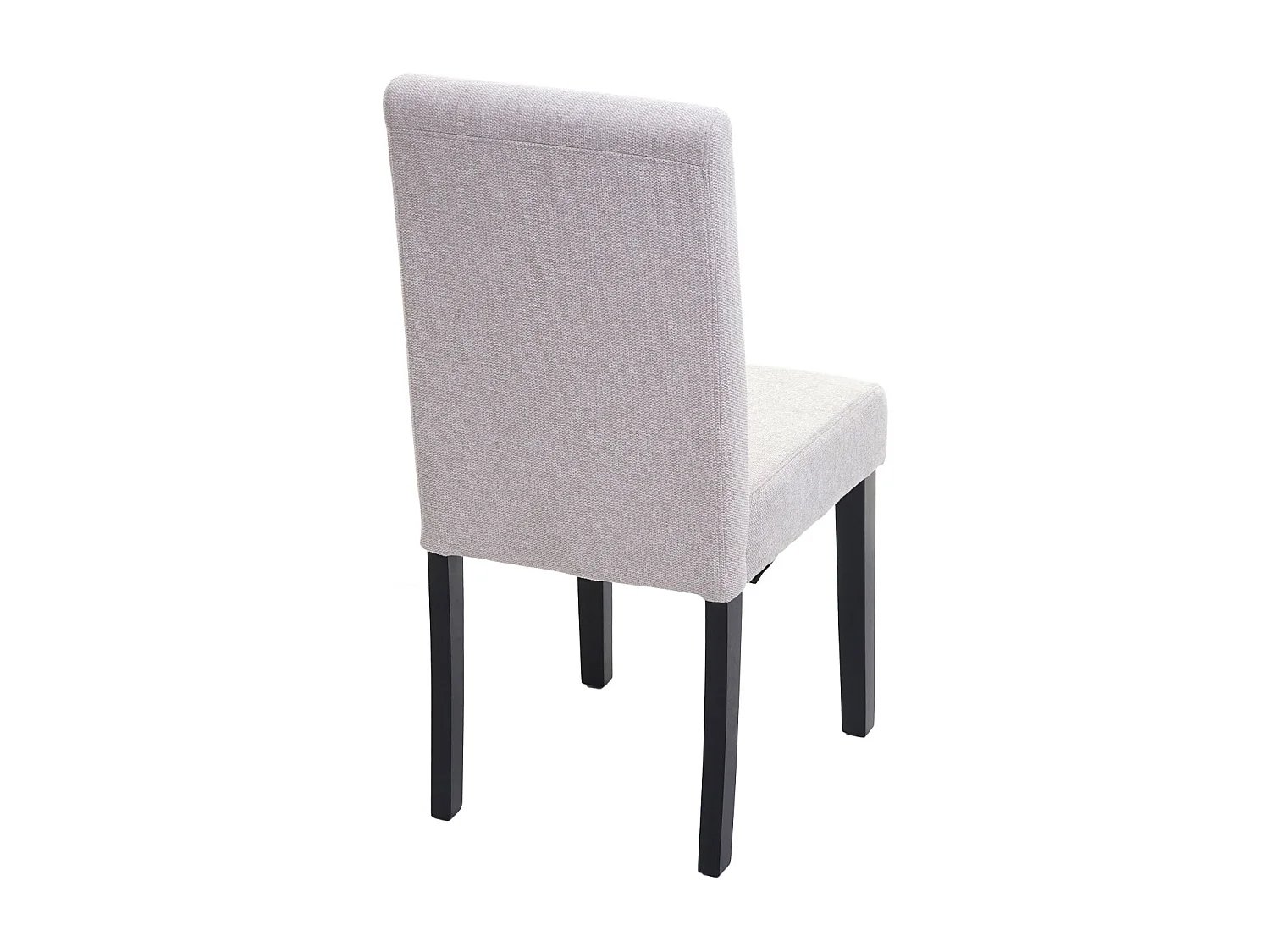 Chaise de salle à manger Littau (lot de 6),  textile, crème-beige, pieds foncés