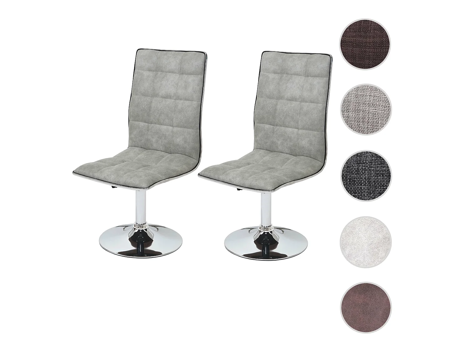 Chaise de salle à manger MCW-C41 (lot de 2),  vintage gris béton