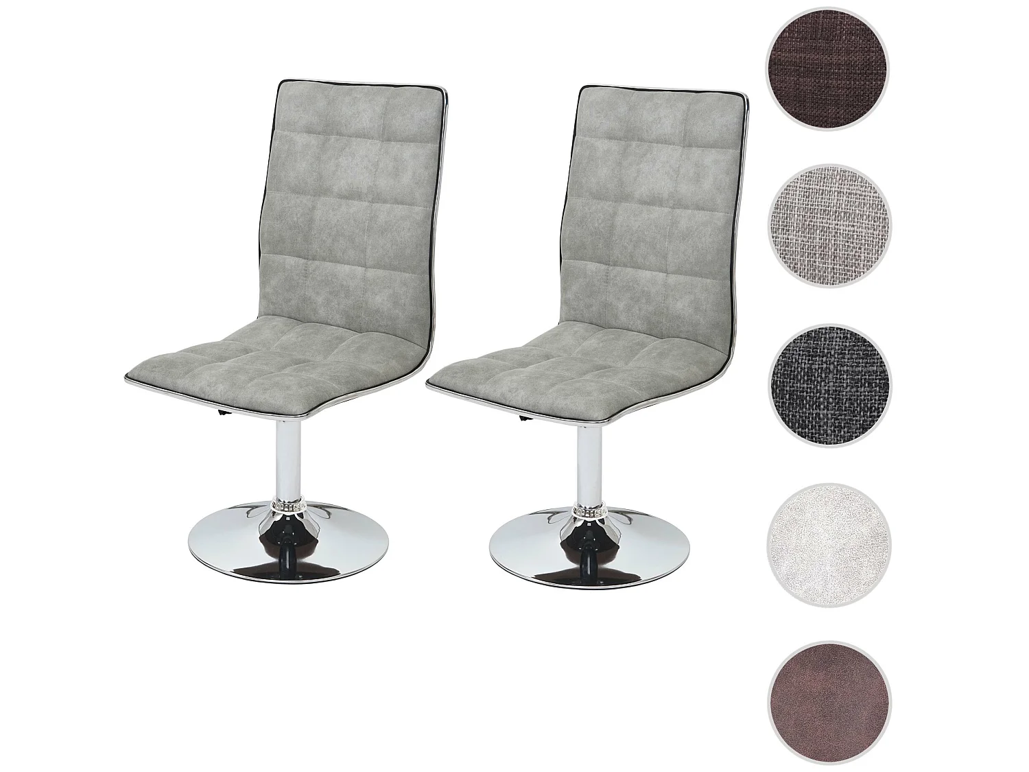 Chaise de salle à manger MCW-C41 (lot de 2),  vintage gris béton