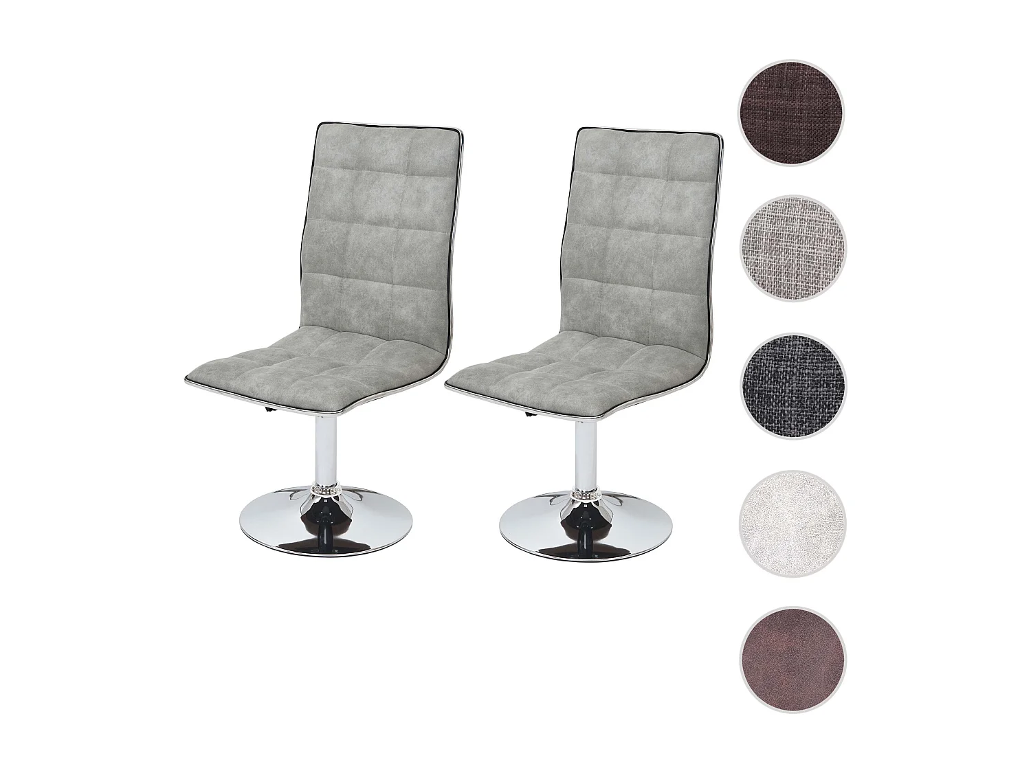 Chaise de salle à manger MCW-C41 (lot de 2),  vintage gris béton